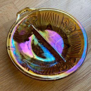Carnival Glass Divided Dish